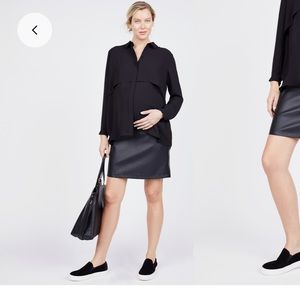 Maternity Faux leather pencil skirt